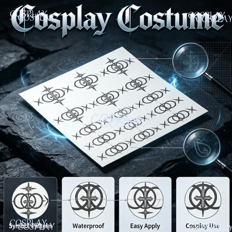 Anime Cosplay Photoshoot - アークナイツ エンドフィールド ウォータートランスファー 一時的なボディマーク カミーユ・アルノ コスプレ