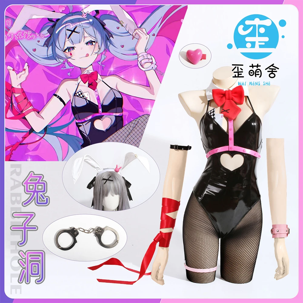 Anime Cosplay Jumpsuit - 2025年 ミク 黒うさぎ バニーガール ボディスーツ ジャンプスーツ
