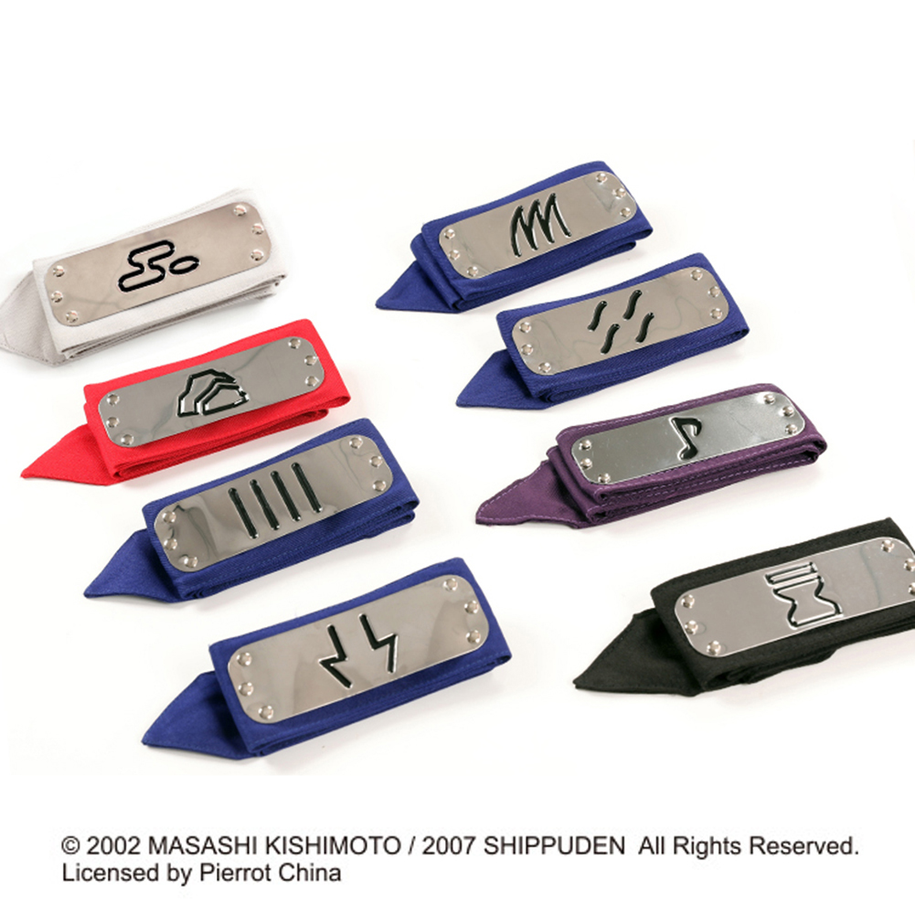 Naruto Headband Metal - コスプレヘッドバンド,忍者ヘッドバンド,ナルトキラービー,我愛羅,ザブザ,キミマロ,オノキ,オロチマル,公式認証
