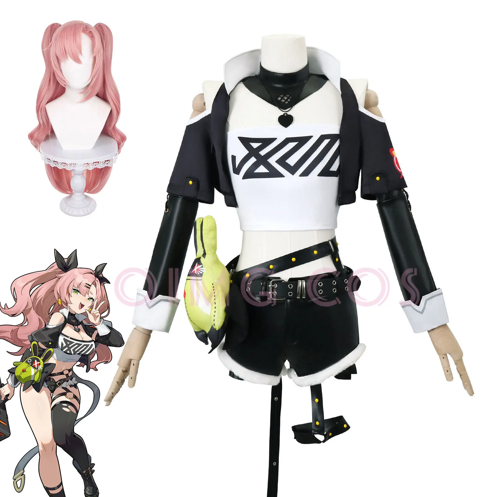 Anime Cosplay Female - ニコール・デマラ・ゼンレス・ゾーン・ゼロコスプレ衣装制服ウィッグアニメハロウィンコスチュームパーティー仮装女性ゲーム
