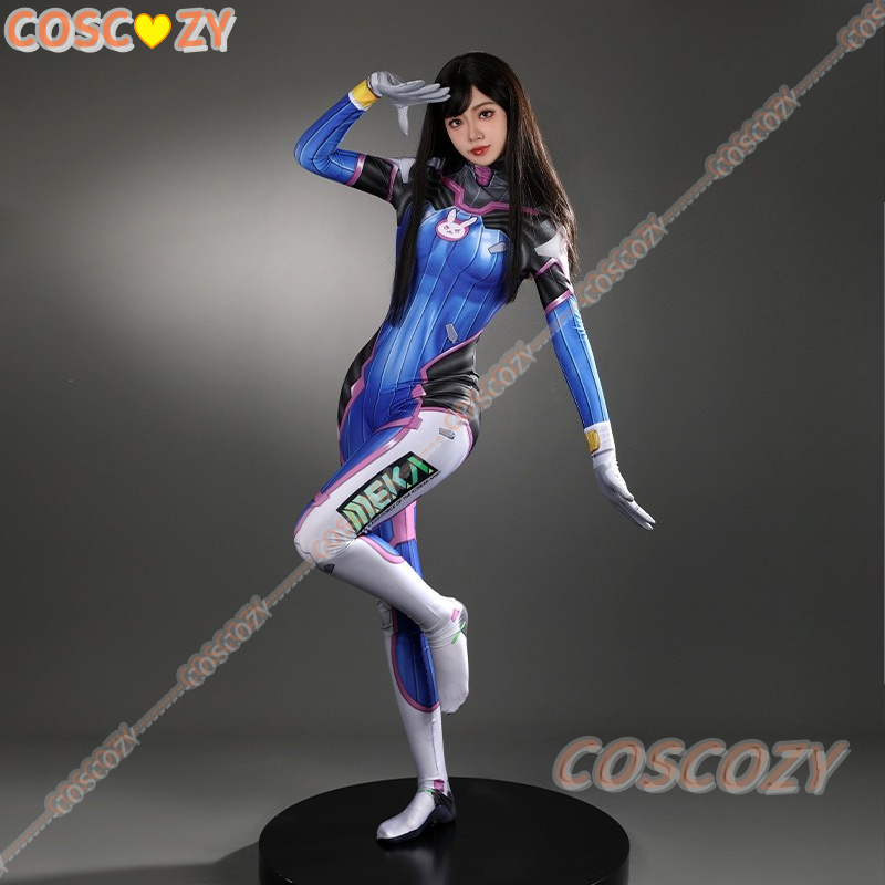 Anime Cosplay Jumpsuit - 女性用DVAコスプレ衣装、シューティングゲームキャラクター、メカスタイルのバトルボディスーツ、アニメコンベンションやロールプレイ活動に最適