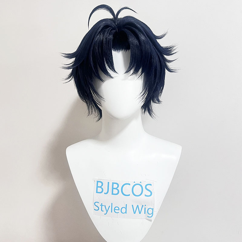 Anime Cosplay Waifu - 【スタイリング済みウィッグ】朝巴春馬 コスプレウィッグ ZZZ 30cm ショート ブラック