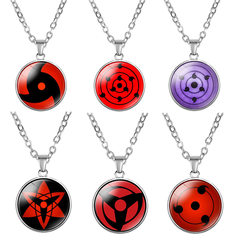 Naruto Headband Metal - アニメ写輪眼ネックレス うちはカカシ万華鏡ペンダントネックレス ゴス系新作ファッションチョーカー ファン向け 男女兼用ギフト