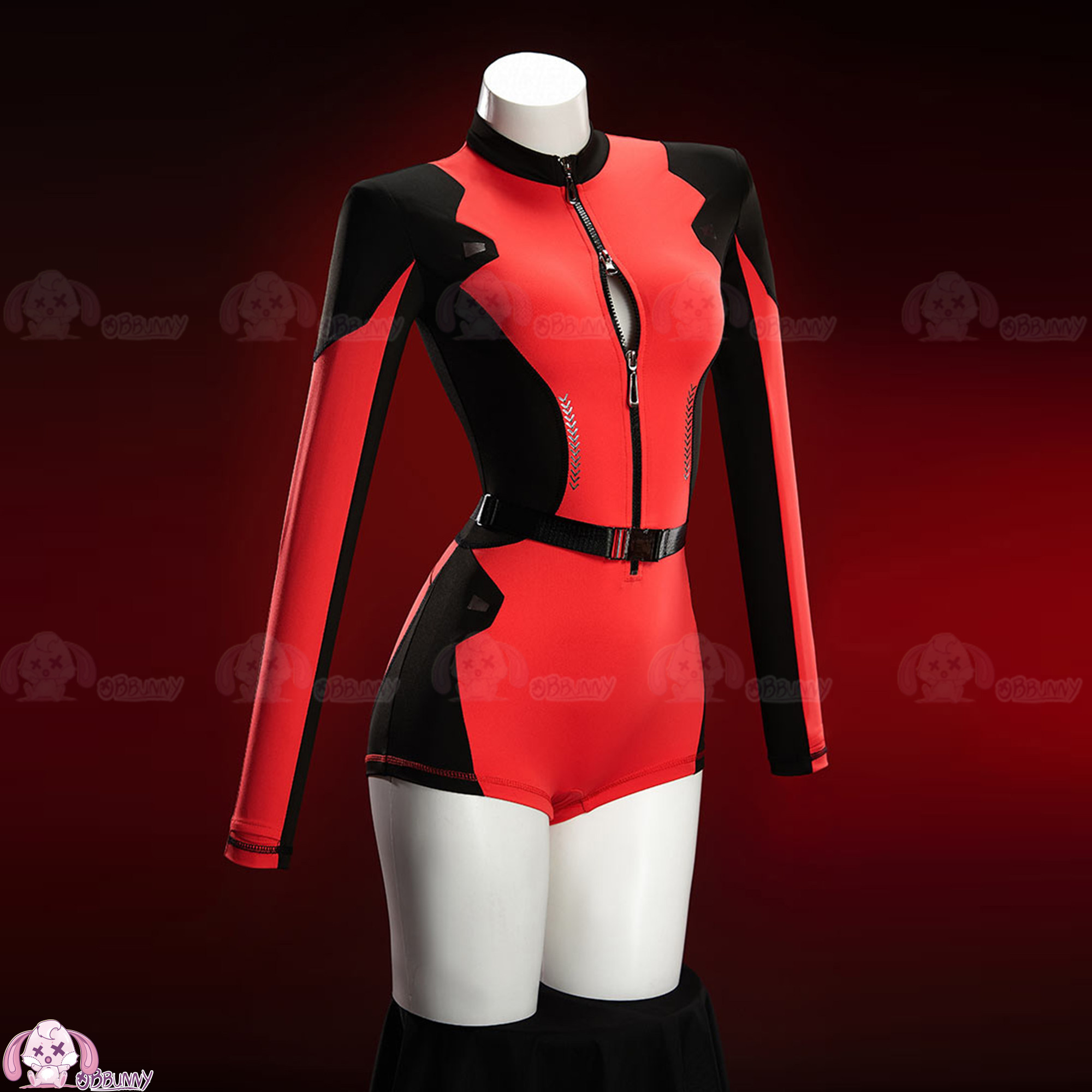 Anime Cosplay Jumpsuit - DeadPooing コスプレ衣装衣装ハロウィンカーニバル性変換バージョンジャンプスーツ赤いパーカー女性カジュアルスーツ