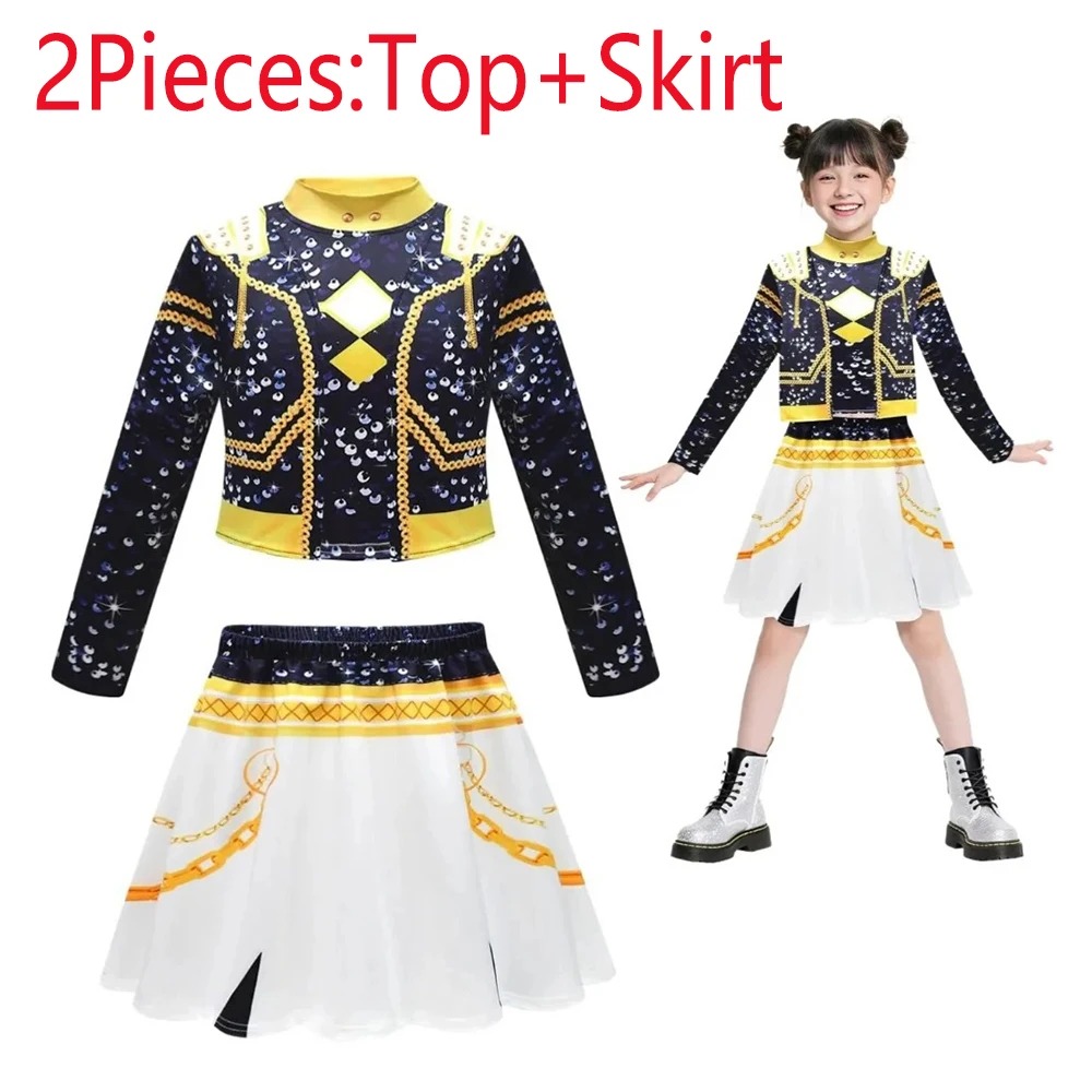 Anime Zoey Cosplay - 韓国映画のロールプレイ服 ガールズグループ 子供用コスチューム衣装 お気に入りのステージパフォーマンス服 ハロウィン戦士のドレスアップ