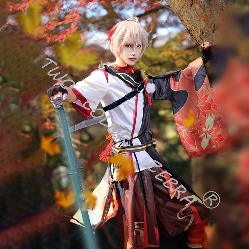 楓原かずはコスプレ侍ユニフォームコスチュームゲーム原神ウィッ - Anime Cosplay Red のレビューと価格