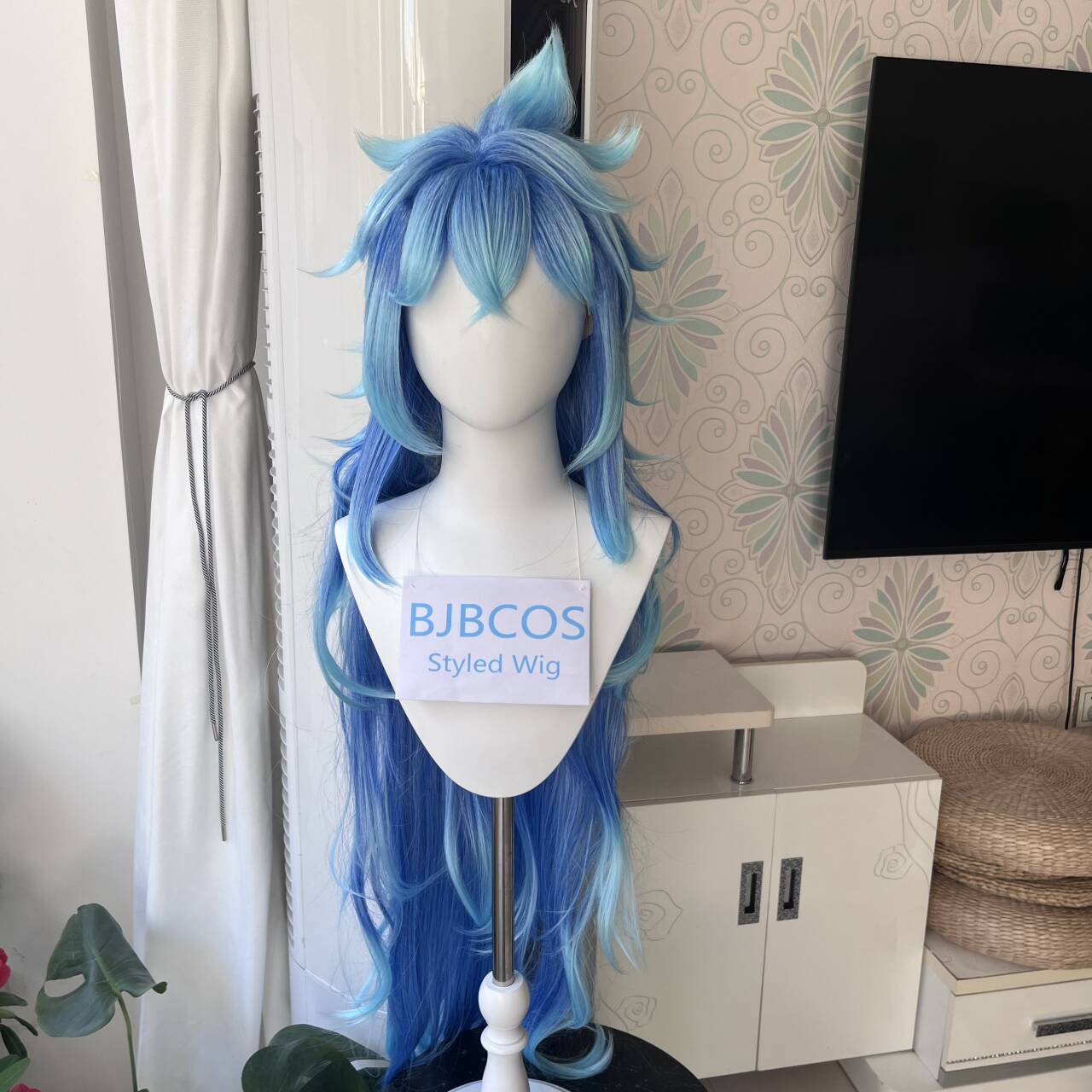 [スタイリッシュウィッグ]イディアコスプレウィッグアニメツイ - Anime Cosplay Blue Hair のレビューと価格