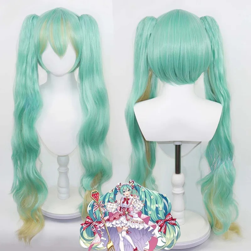 Le Cool アニメミク ストロベリーケーキ コスプレ ロ - Anime Cosplay Blue Hair のレビューと価格