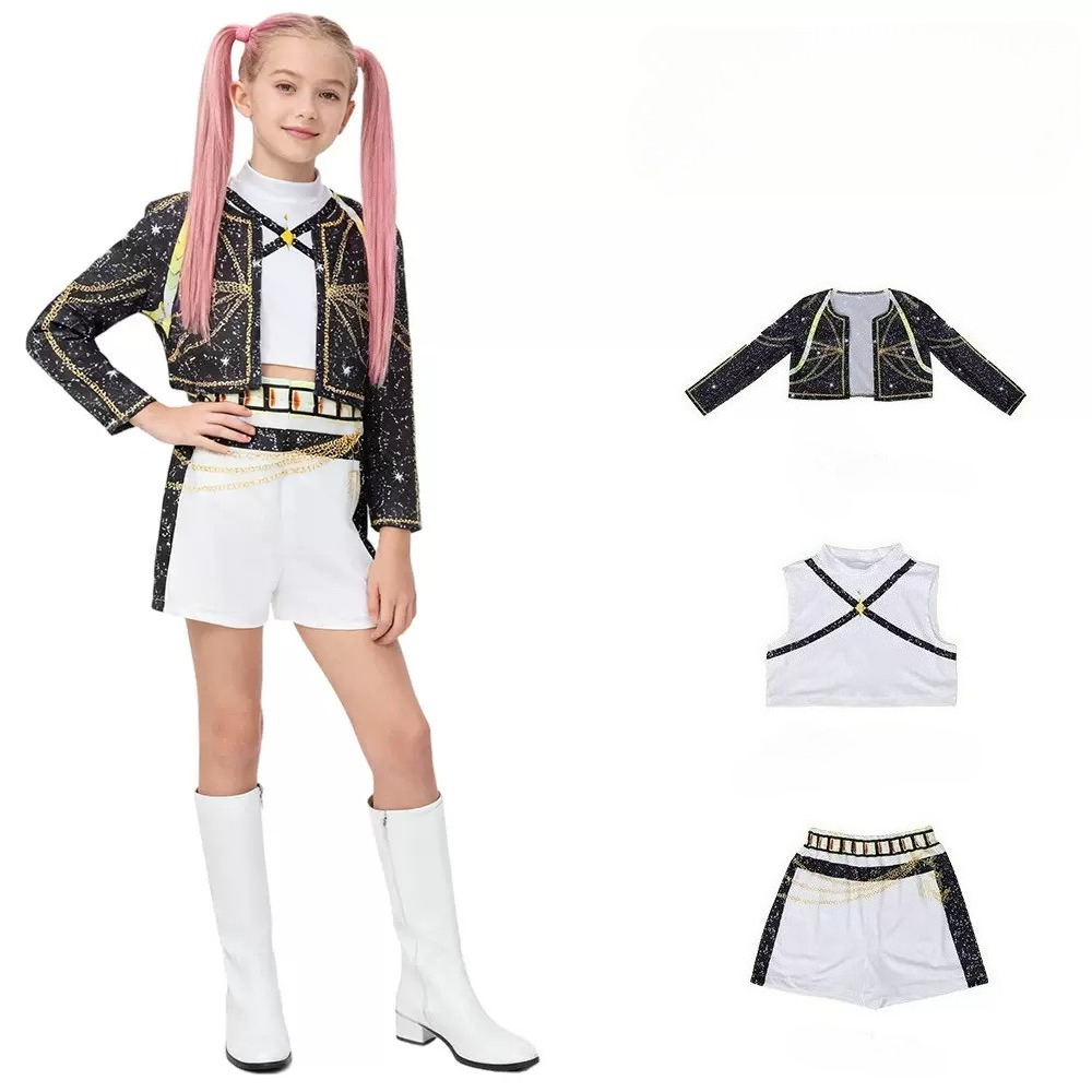 新しい戦士 K ポップ変装ルミ衣装ゾイコスプレミラ服黒 3D - Anime Zoey Cosplay のレビューと価格