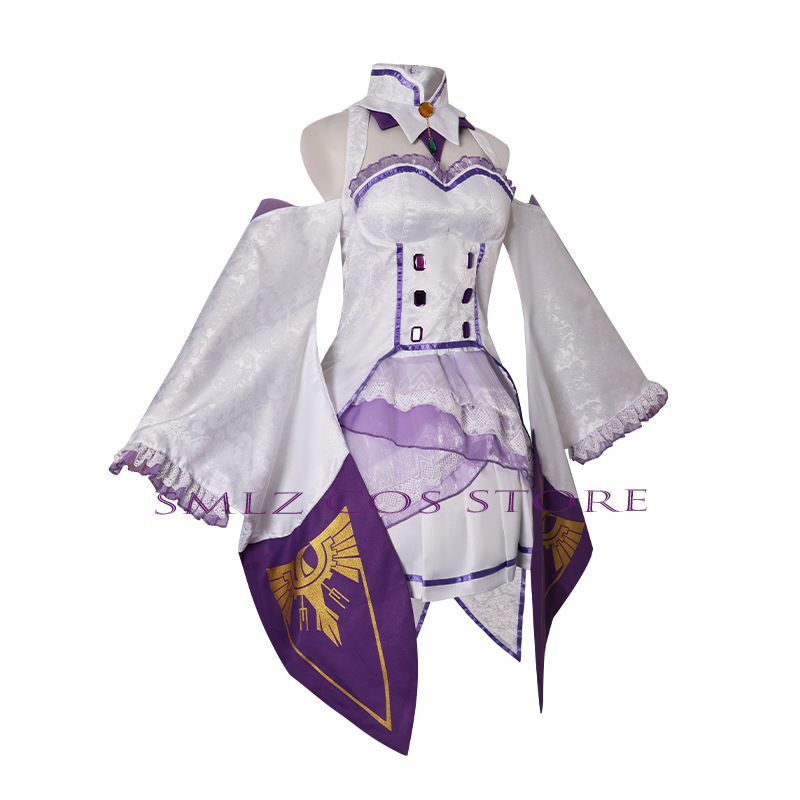 エミリアコスプレアニメ再ゼロカラハジメル異世界生活衣装白制服 - Anime Cosplay Female のレビューと価格