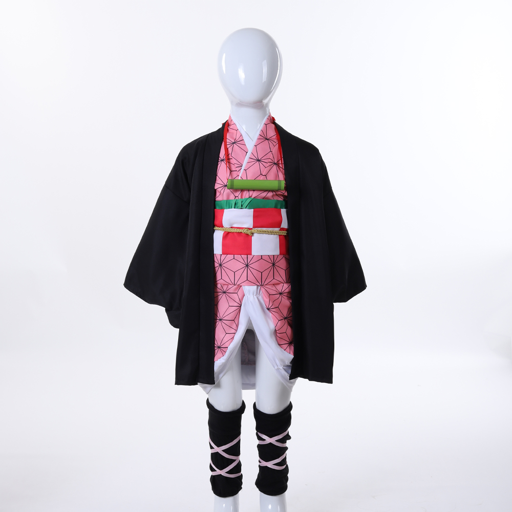 竈門禰豆子コスプレセット 日本風着物 ピンク着物 竹製口枷付 - Anime Cosplay Demon Slayer のレビューと価格