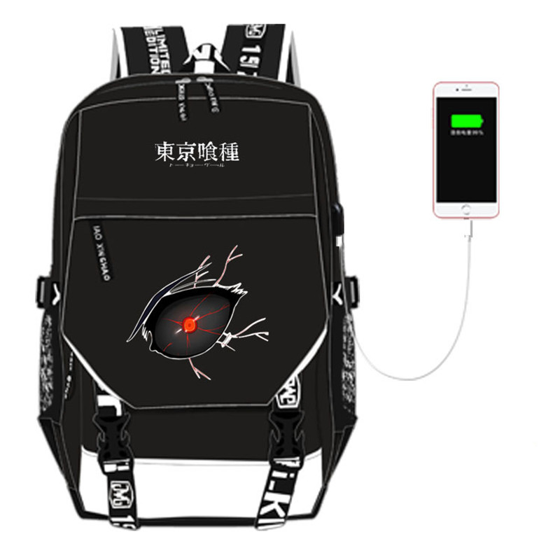 ホット日本アニメ東京グール印刷バックパック漫画旅行バックパッ - Tokyo Ghoul Mask のレビューと価格