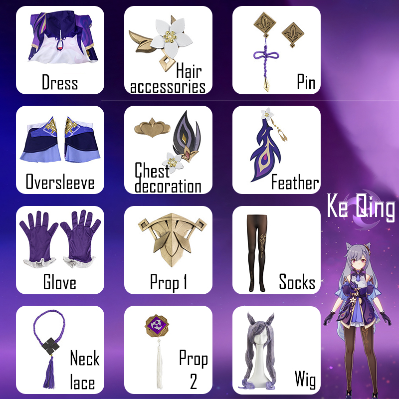 原神インパクト柯清コスプレ衣装制服コスプレアニメ中国風ハロウ - Anime Cosplay Jumpsuit のレビューと価格