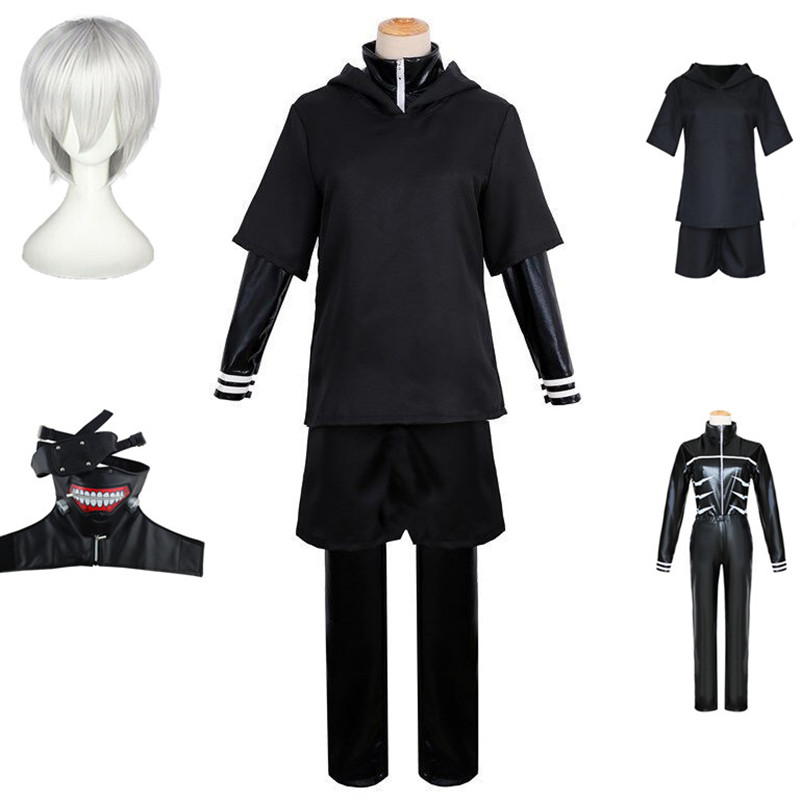 アニメ東京グールケンカネキ衣装黒革の戦い制服女性男性ハロウィ - Tokyo Ghoul Mask のレビューと価格
