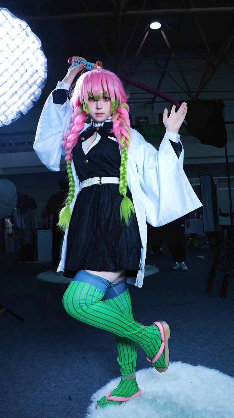 アニメ甘露寺蜜璃コスプレ衣装 鬼滅の刃 ゲーム デーモンスレ - Anime Cosplay Demon Slayer のレビューと価格