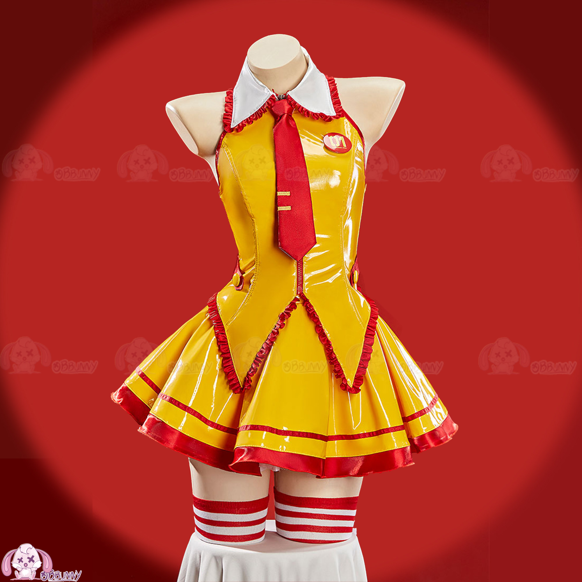 ミクファンアートコスプレ衣装 PU レザードレスセット女性ア - Anime Cosplay Red のレビューと価格