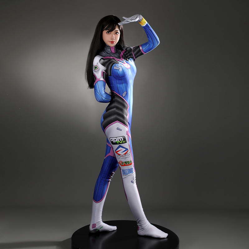 女性用DVAコスプレ衣装、シューティングゲームキャラクター、 - Anime Cosplay Jumpsuit のレビューと価格