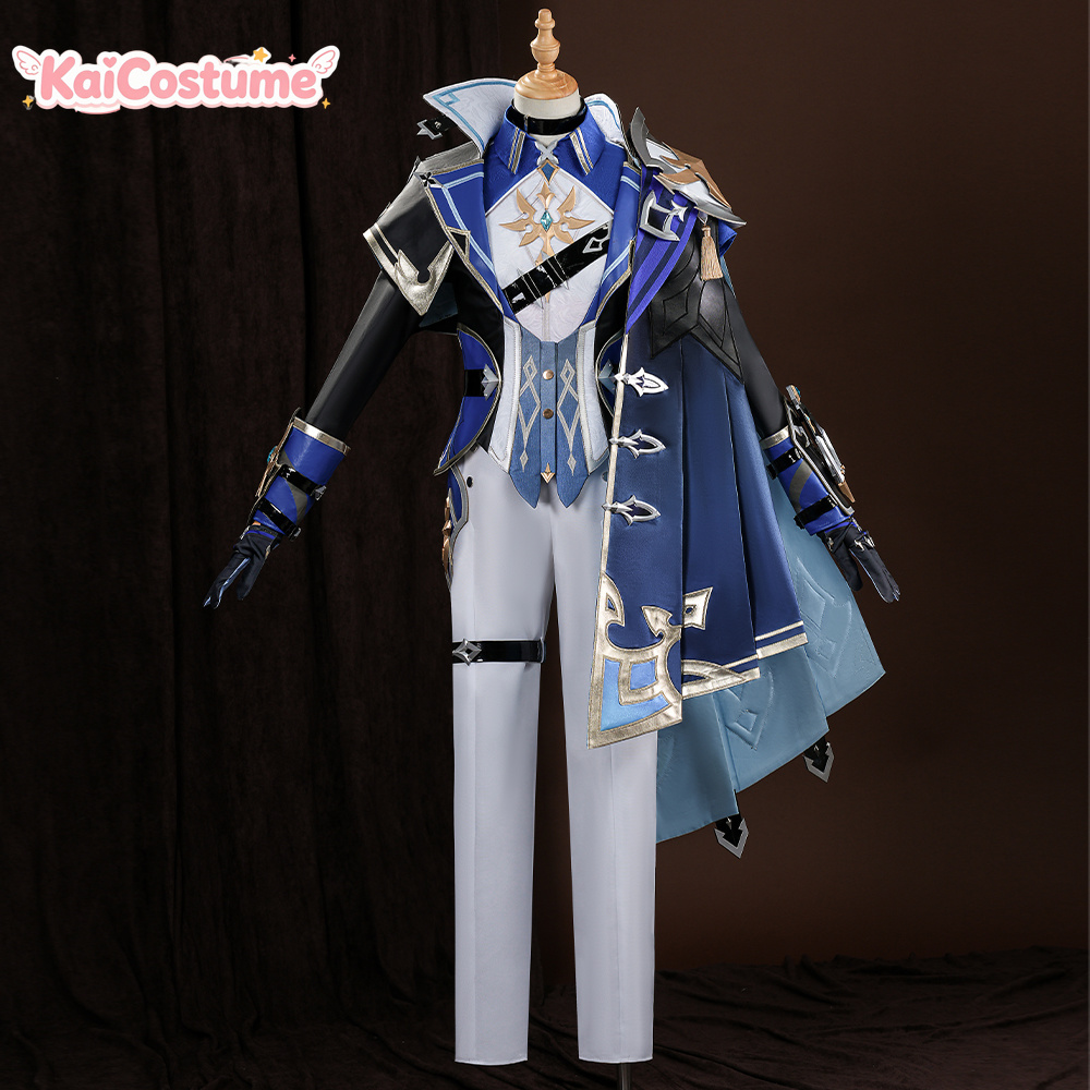 原神ローヘンフルコスプレ衣装セット、ファボニウスのクライオ騎 - Anime Cosplay Photoshoot のレビューと価格