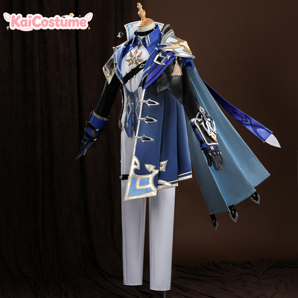 原神ローヘンフルコスプレ衣装セット、ファボニウスのクライオ騎 - Anime Cosplay Photoshoot のレビューと価格