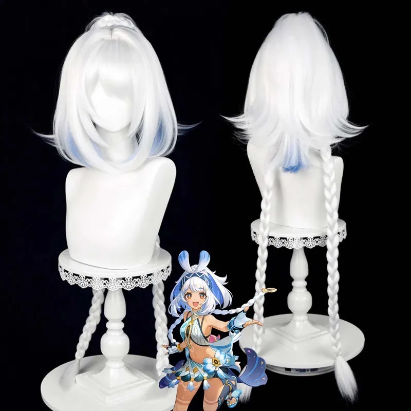 Le Cool 原神 ムアラニ コスプレ シルバーミックスブ - Anime Cosplay Blue Hair のレビューと価格