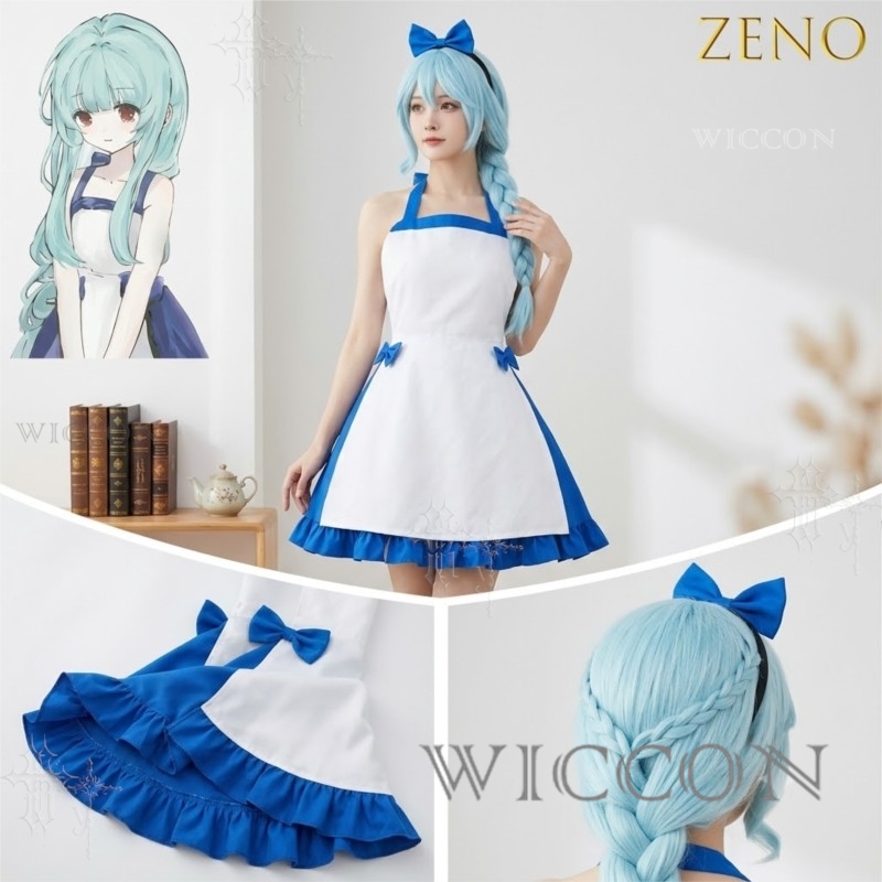 ゼノサマーアフターコスプレ衣装ブルーロングドレスゲームキャラ - Zenos Anime Cosplay のレビューと価格