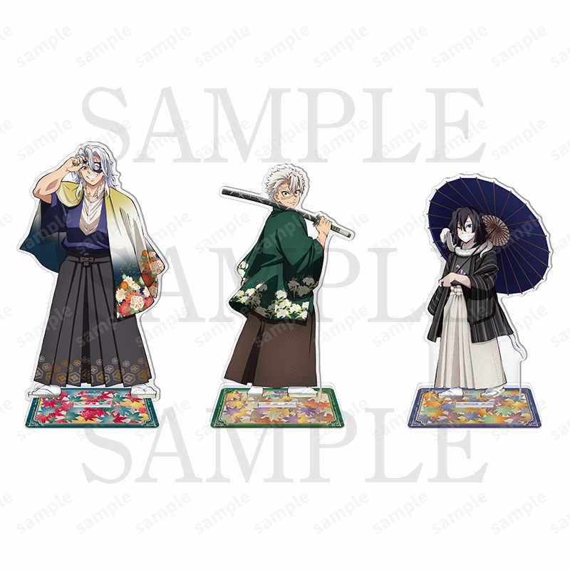 3種類の鬼滅の刃着物姿勢アクリルカードスタンドモデルおもちゃ - Demon Slayer Haori のレビューと価格